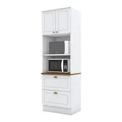 HOME MOBILI - Mueble para microondas 2 puertas 2 cajones Americana