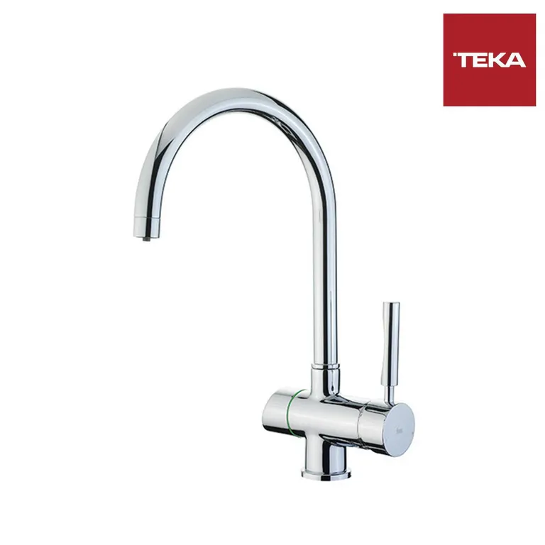 Grifo Cocina con Función Agua Filtrada y Corriente Doble Apertura Plateado