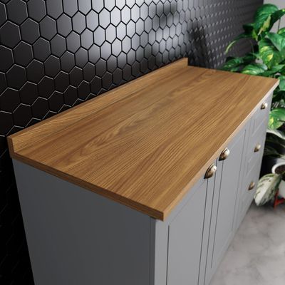 Imagen 2 del producto Mueble base 2 puertas 3 cajones gris Americana 120cm