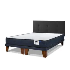 FLEX - Cama 2 Plazas Europea Moon Azul