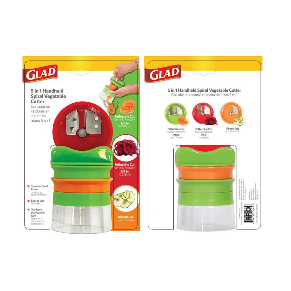 GLAD - Cortador de Verduras Espiral Glad para Cocina Saludable