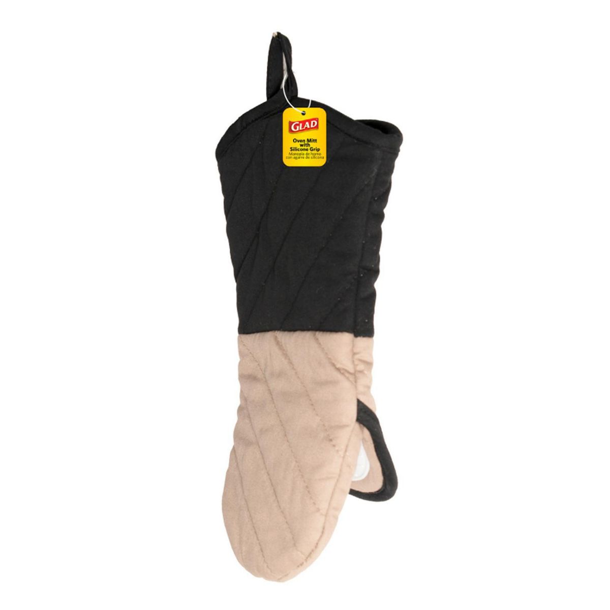 GLAD - Guante de Horno Glad Franela Antideslizante Negro/beige Estándar