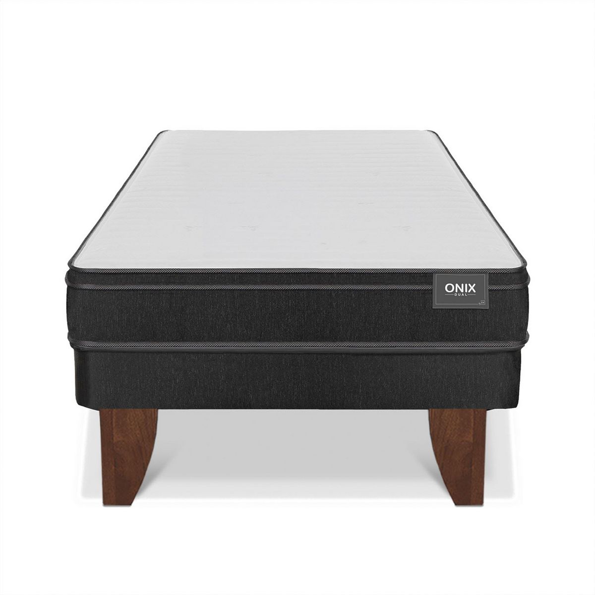 CIC - Cama 1 plaza Europea Onix Dual Gris oscuro, blanco