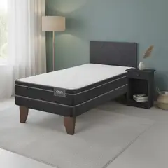 CIC - Cama 1.5 plazas Europea Onix Dual Negro