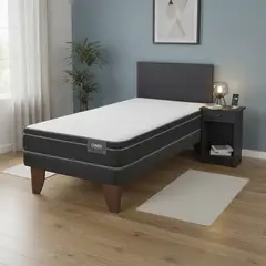 CIC - Cama 1 plaza Europea Onix Dual Negro