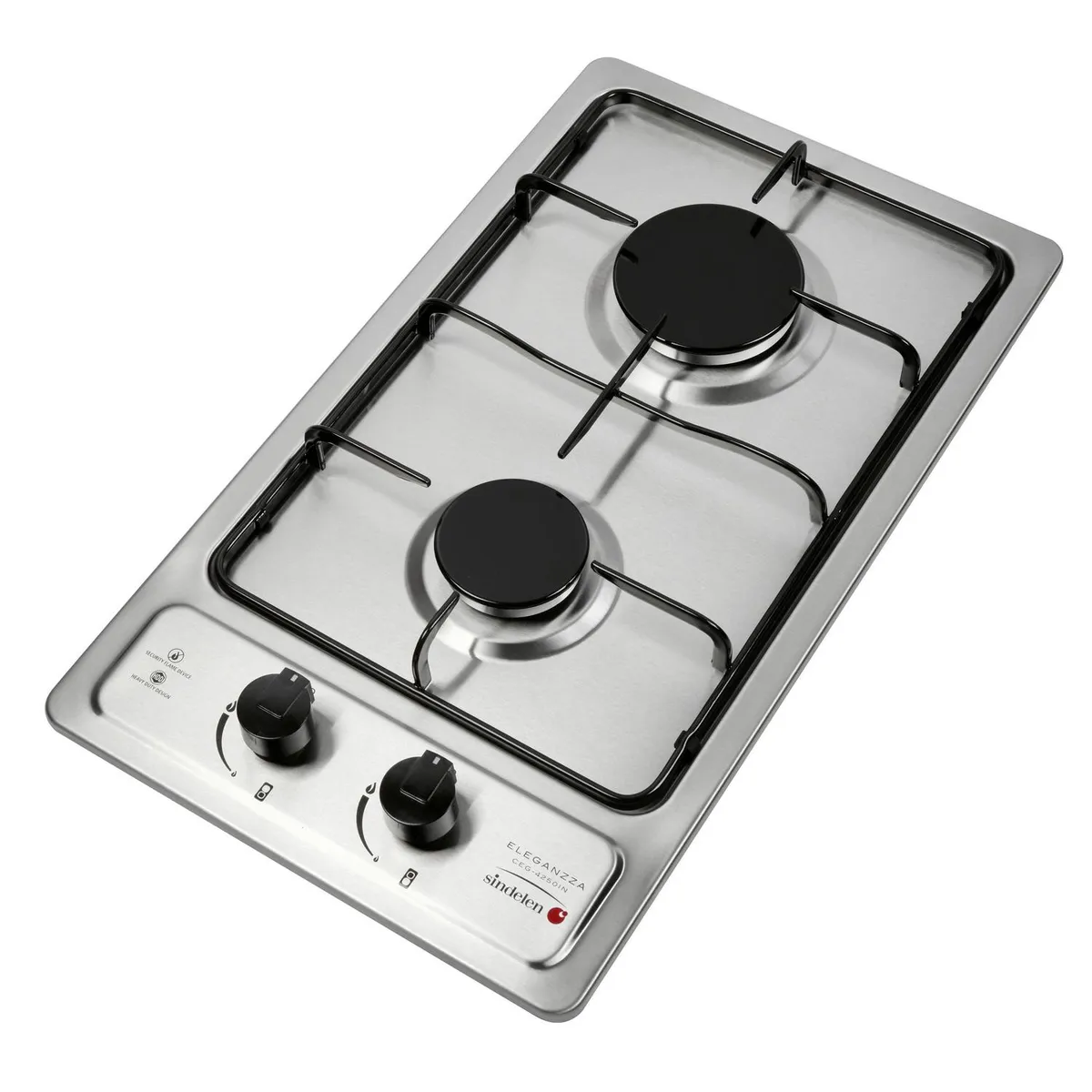 SINDELEN - Encimera Gas Licuado 2 Platos Inox CEG-4250IN