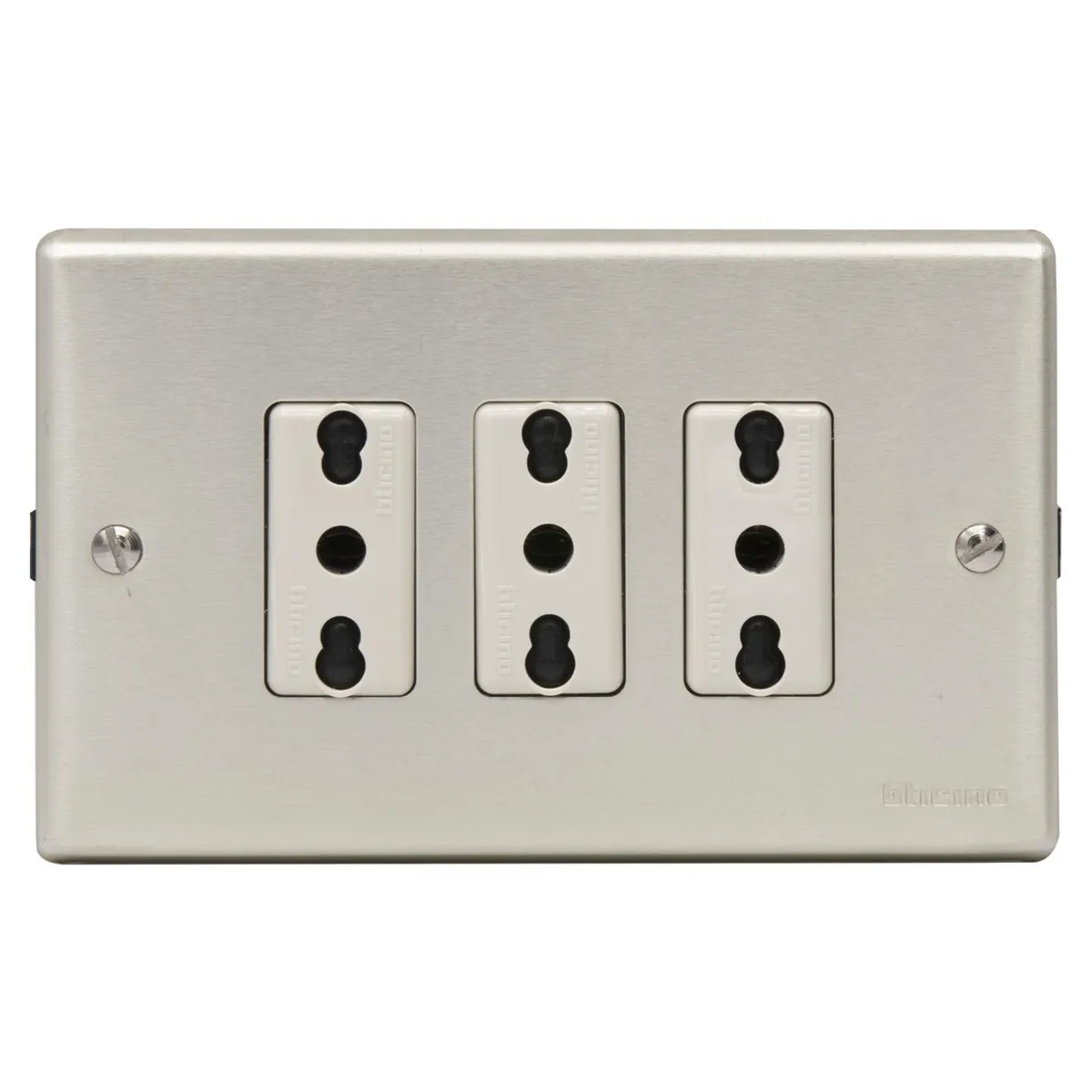 BTICINO - Placa armada Magic tomacorriente doble 10/16A