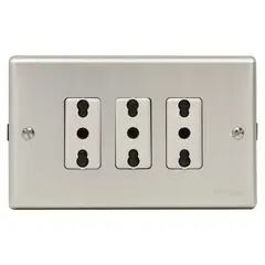 BTICINO - Placa armada Magic tomacorriente doble 10/16A