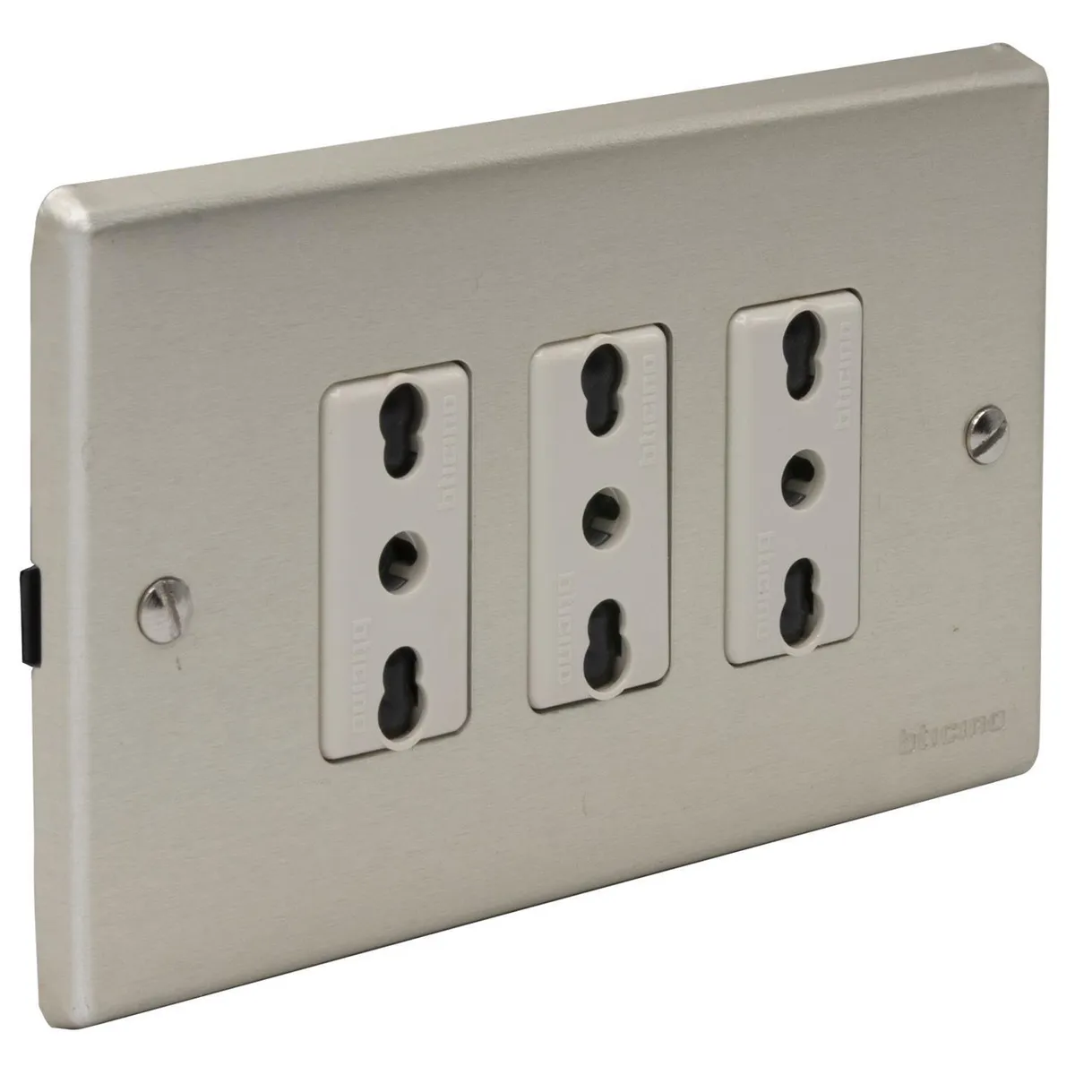 BTICINO - Placa armada Magic tomacorriente doble 10/16A