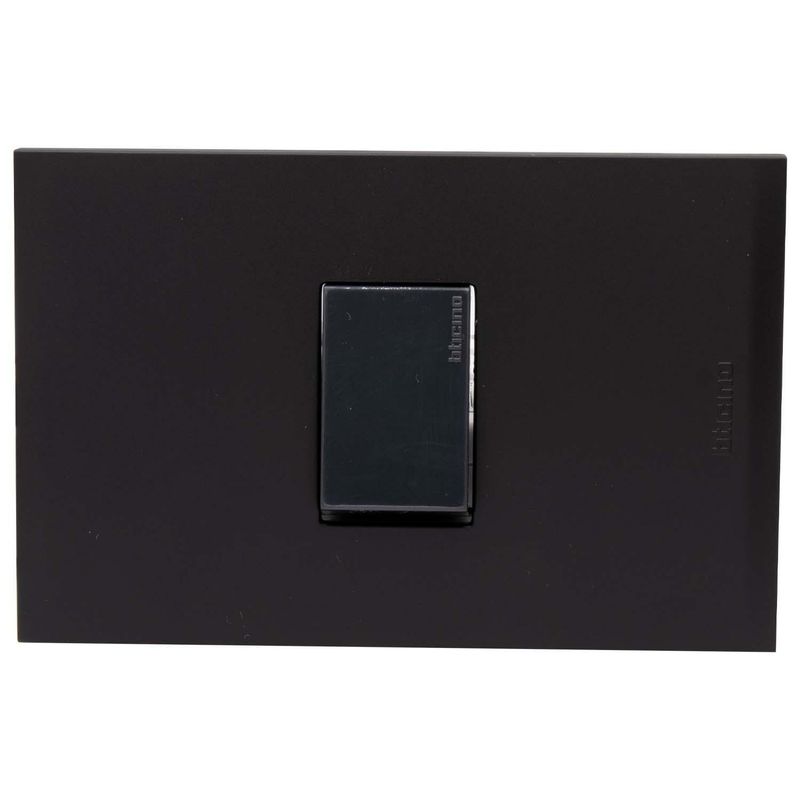 BTICINO - Placa armada Nóbile interruptor simple 9/12 negro