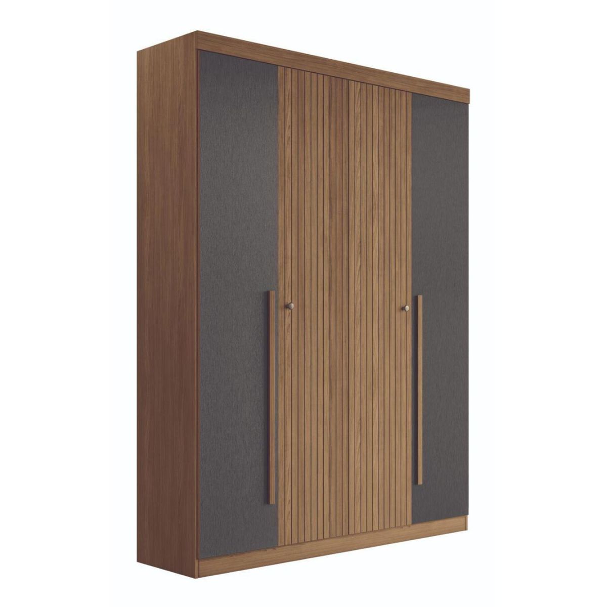 ONESSTA - Clóset Buriti 4 Puerta(s) 2 Cajón(es) 5 Repisa(s) 155x219x46.3 cm Café/Grafito