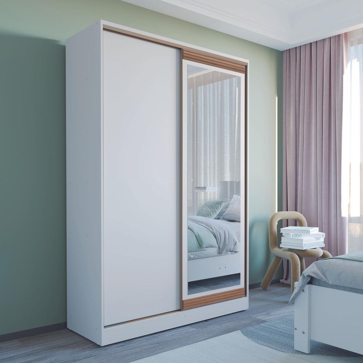 ONESSTA - Clóset Oasis 2 Puerta(s) 3 Cajón(es) 5 Repisa(s) 139.2x208x50.5 cm Blanco