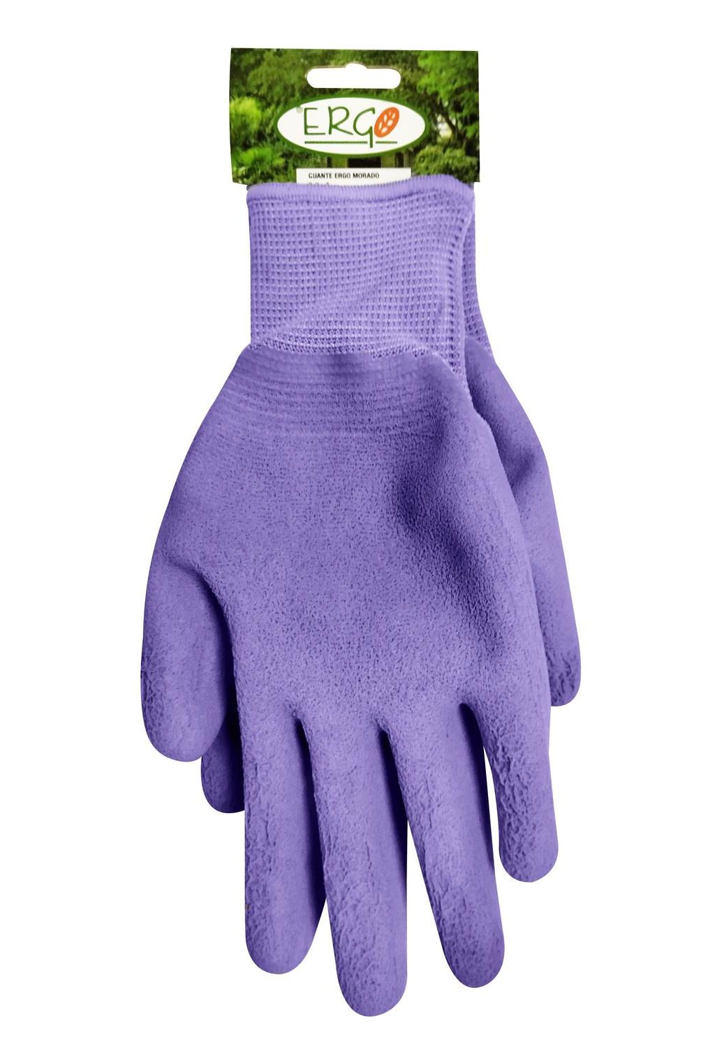 ERGO - Guante latex morado T6
