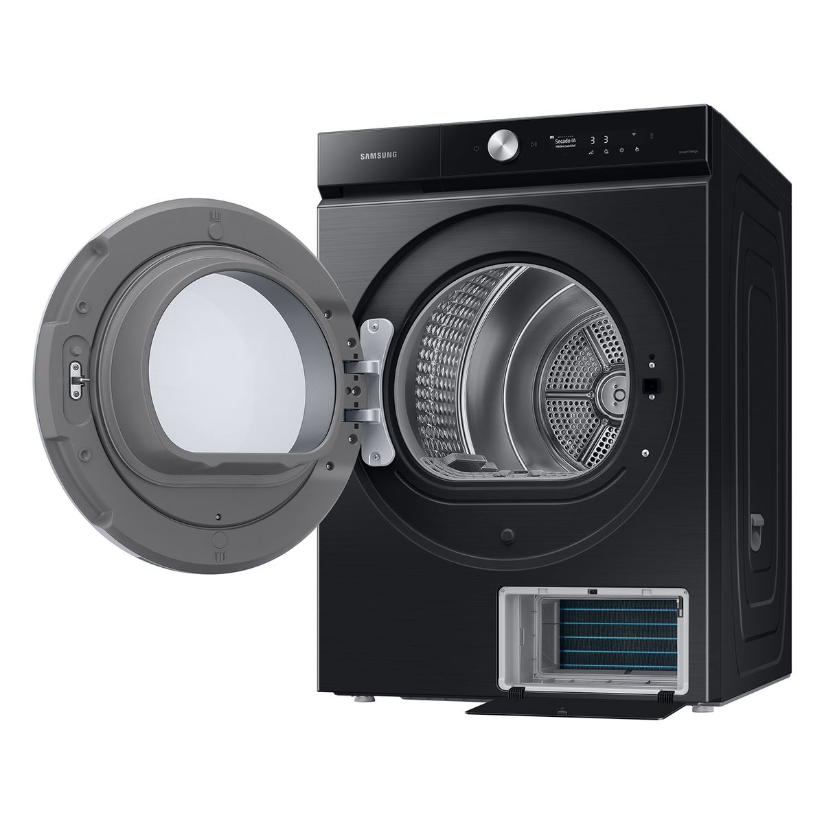 SAMSUNG - Secadora Bespoke 17 kg Carga Frontal con Bomba de calor Black DV17B9750CV/ZS