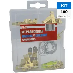 FIXSER - Kit colgar marcos y cuadros acero cincado