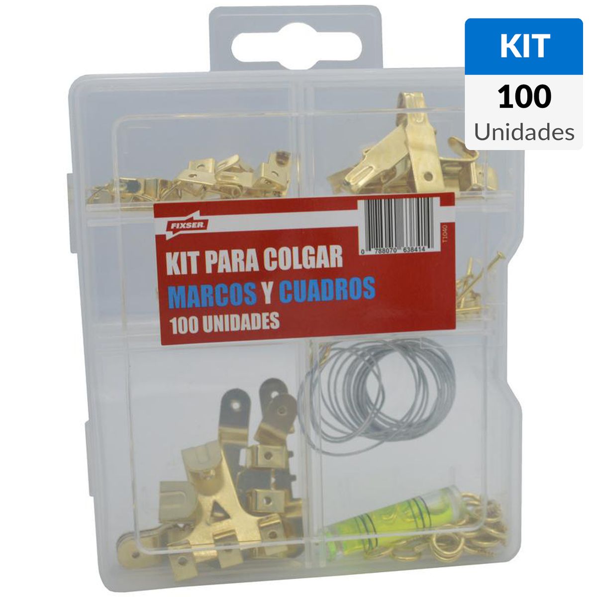 FIXSER - Kit colgar marcos y cuadros acero cincado