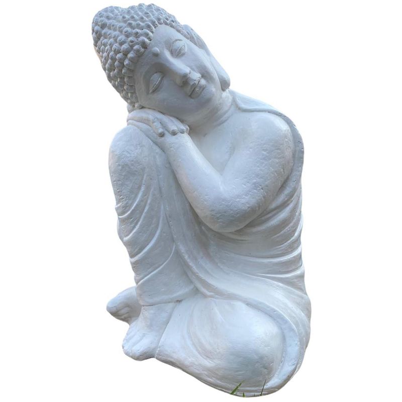 SAT NAM INSPIRES - Figura Buda Durmiente White  Line 50 cm