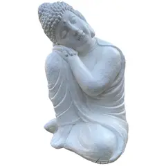 SAT NAM INSPIRES - Figura Buda Durmiente White Line 50 cm