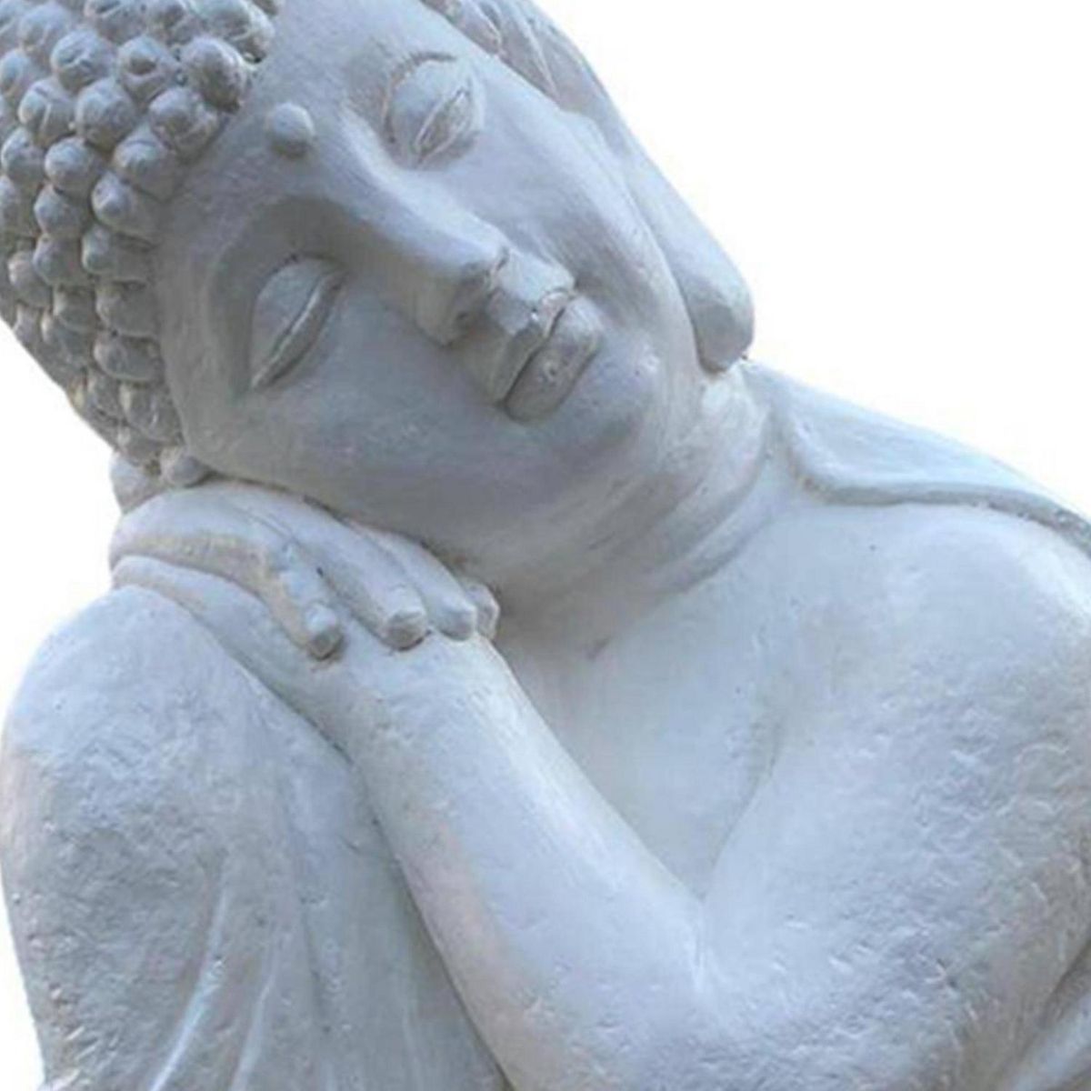 SAT NAM INSPIRES - Figura Buda Durmiente White Line 50 cm