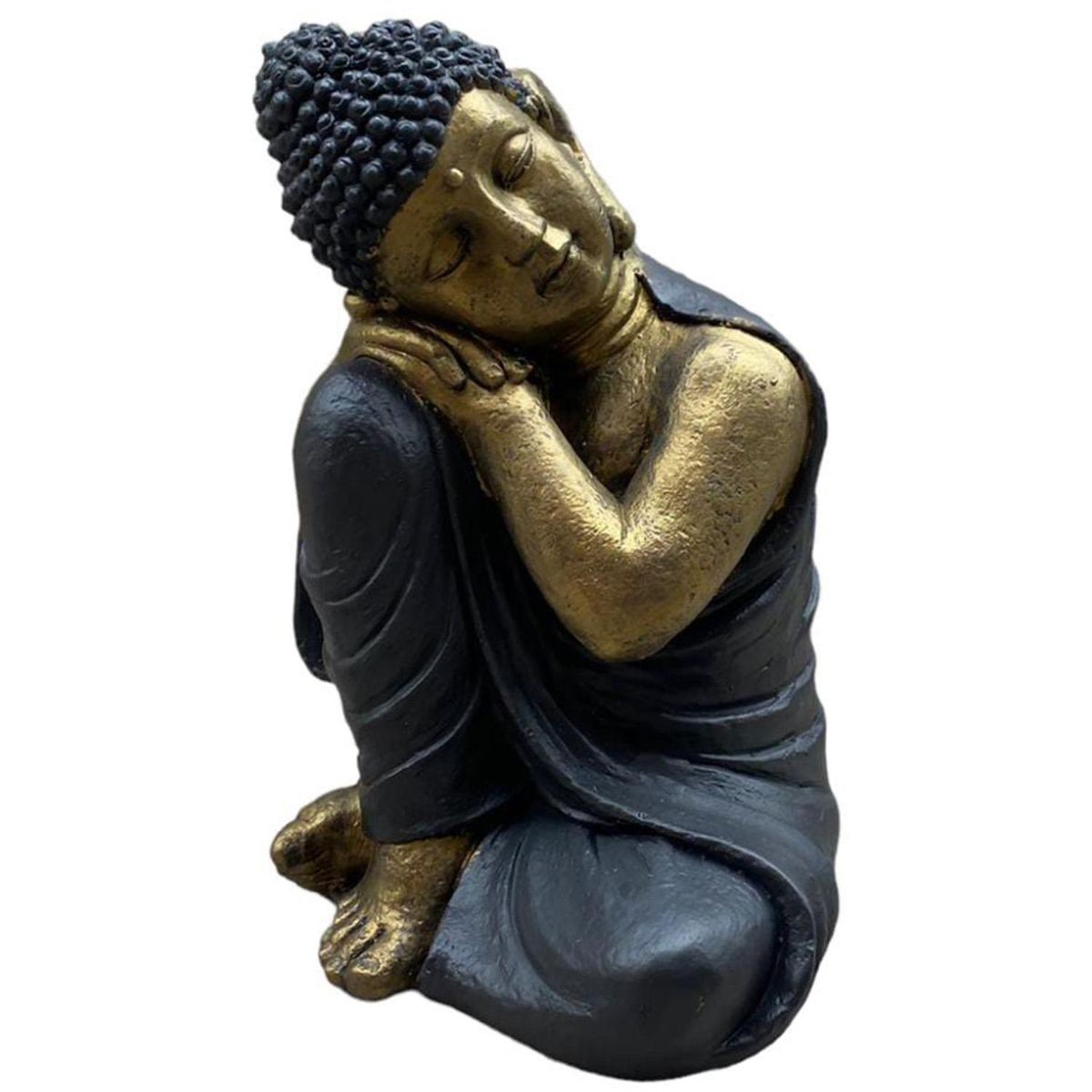 SAT NAM INSPIRES - Figura Buda Durmiente Golden Black 50 cm
