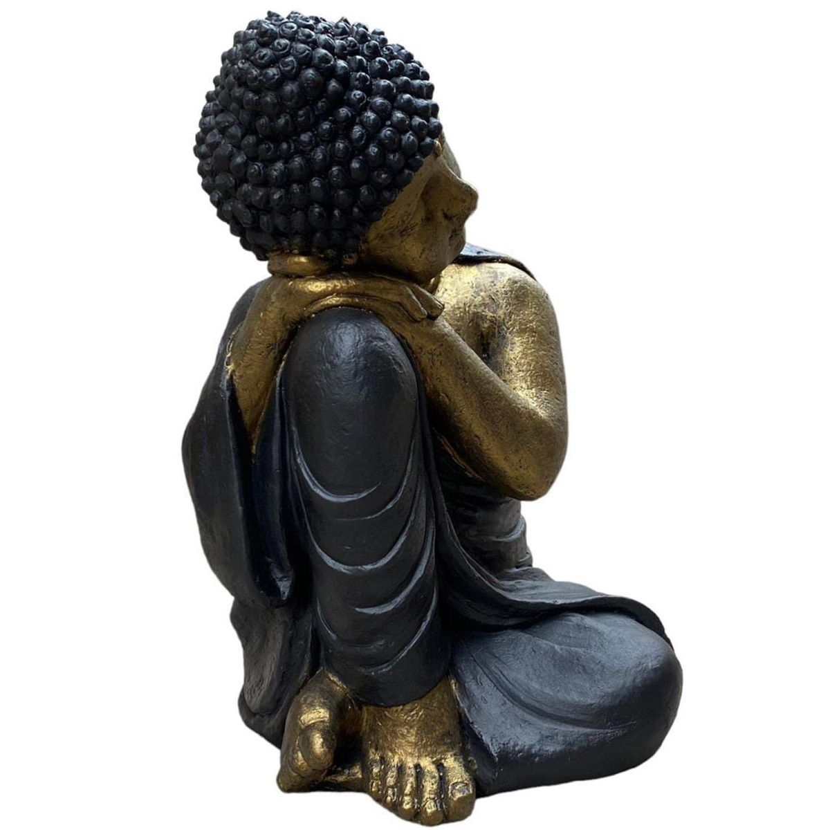 SAT NAM INSPIRES - Figura Buda Durmiente Golden Black 50 cm