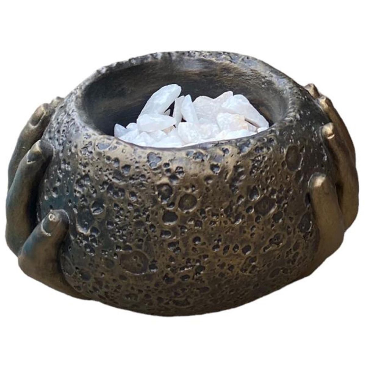 SAT NAM INSPIRES - Manos Porta Maceta/Cuarzo - Golden