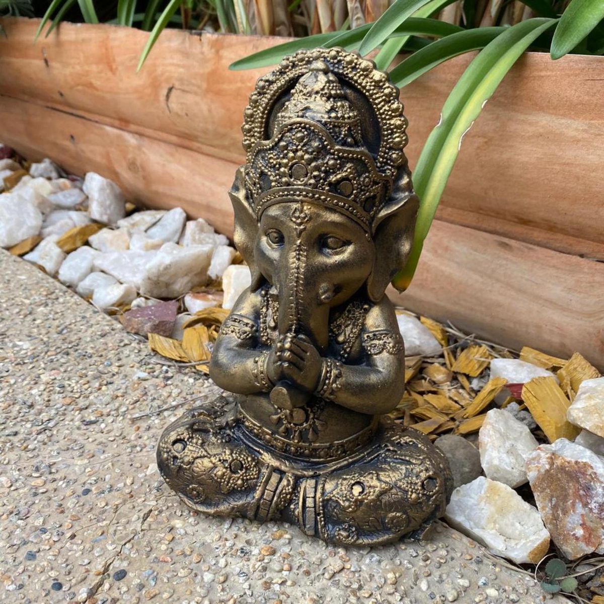 SAT NAM INSPIRES - Figura Ganesha pequeño Golden