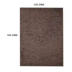 JUST HOME COLLECTION - Alfombra shaggi lisa 133x180 cm café