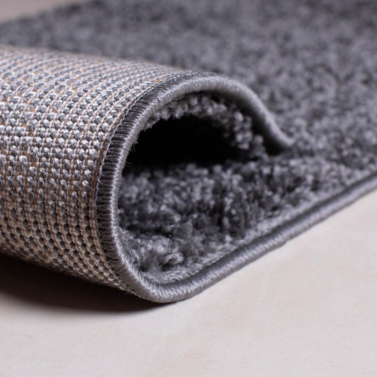 JUST HOME COLLECTION - Alfombra Shaggy Lisa 133x180 cm Poliéster Gris