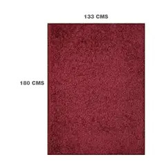 JUST HOME COLLECTION - Alfombra shaggi lisa 133x180 cm rojo