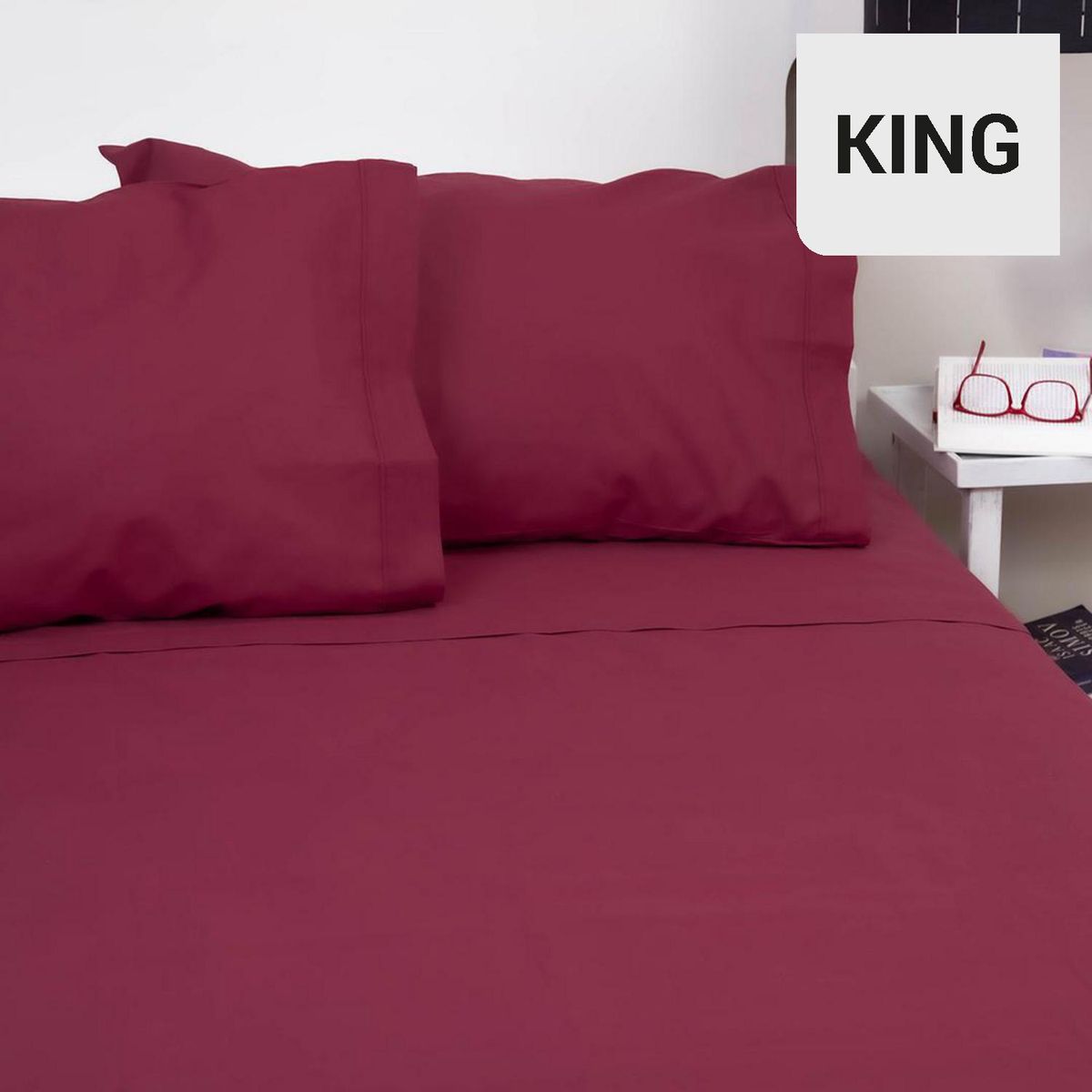 DORAL - Juego Sábanas Liso Vivo 144 hilos