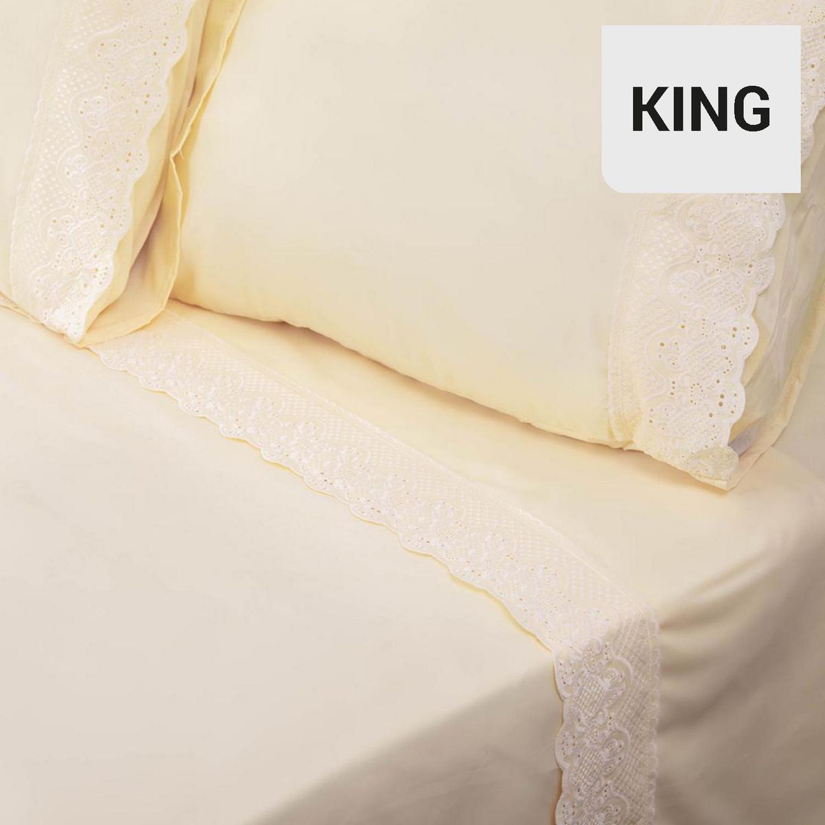 DORAL - Juego de Sábanas Broderie Santorini