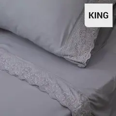 DORAL - Juego de Sábanas Broderie Santorini