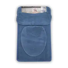 DORAL - Set baño liso 3 piezas azul
