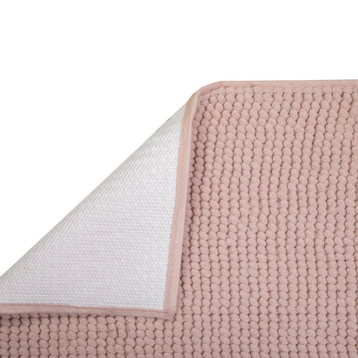 DORAL - Piso de baño marbella shaggy rosado 40x60cm