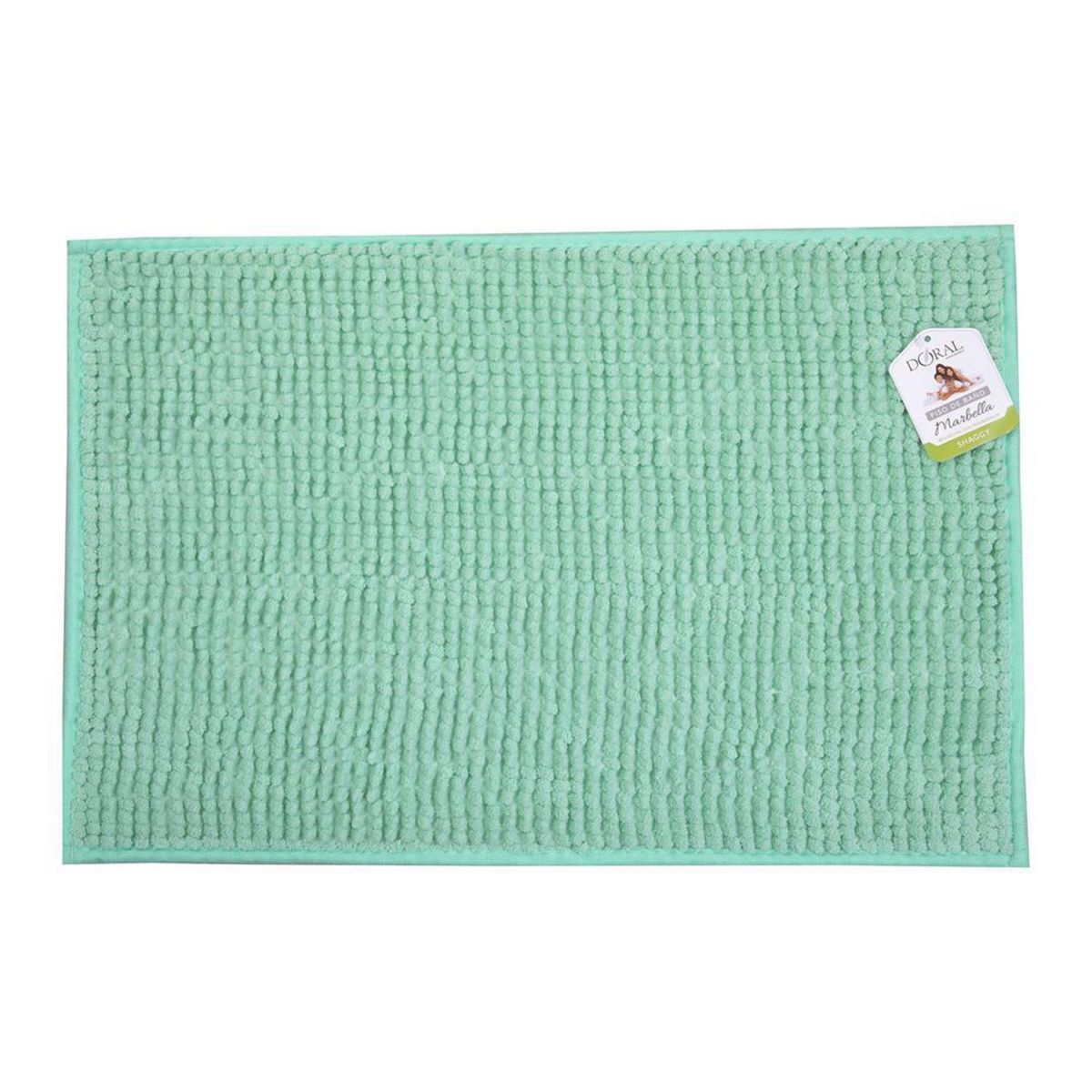 DORAL - Piso de baño marbella shaggy rosado 40x60cm