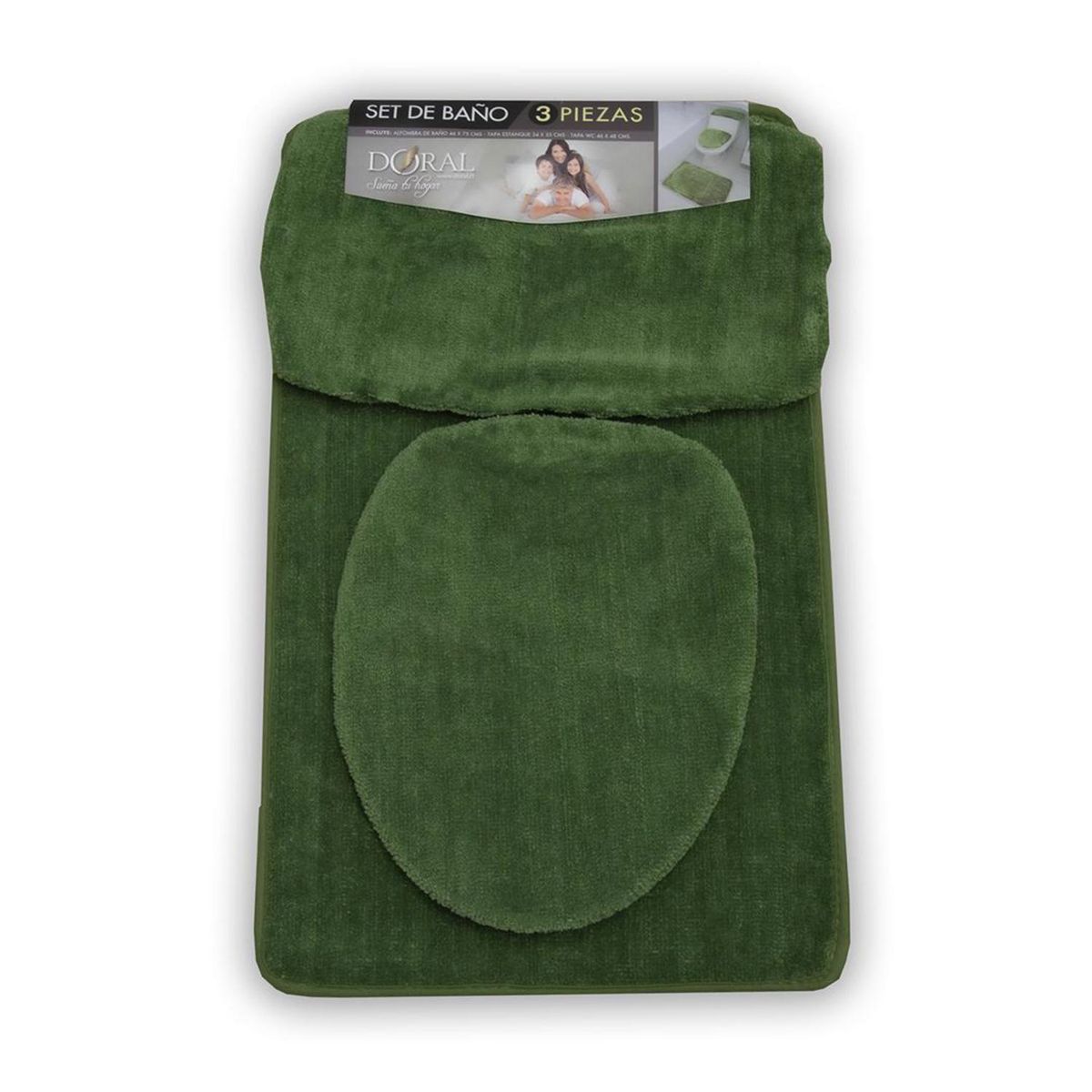 DORAL - Set baño liso 3 piezas azul
