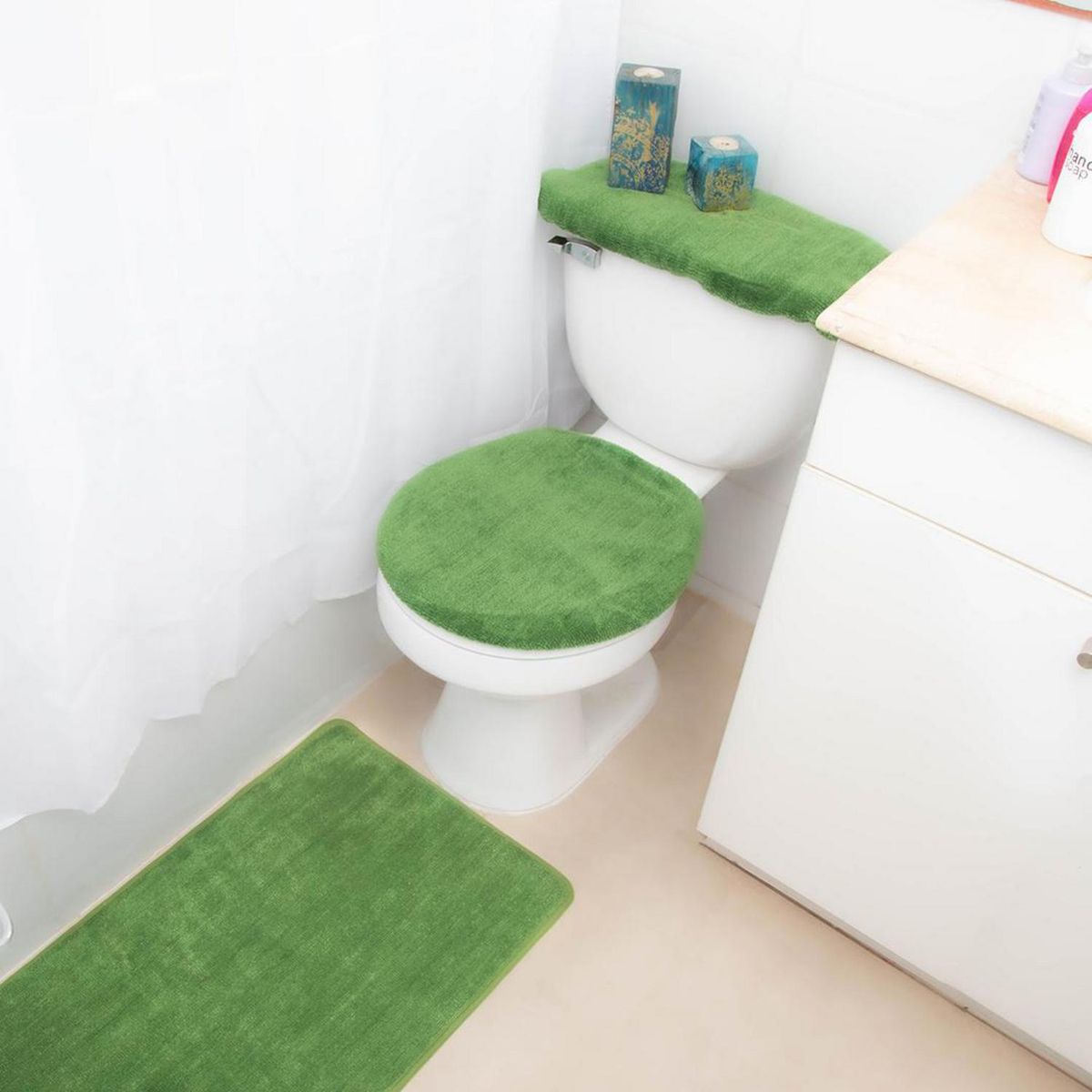 DORAL - Set baño liso 3 piezas azul