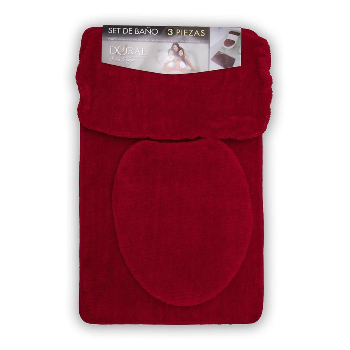 DORAL - Set baño liso 3 piezas azul