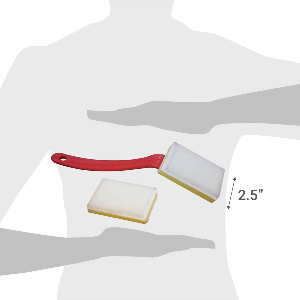 LIZCAL - Pad Flocado Lizcal Retoque Preciso 5x4 cm para Pintura