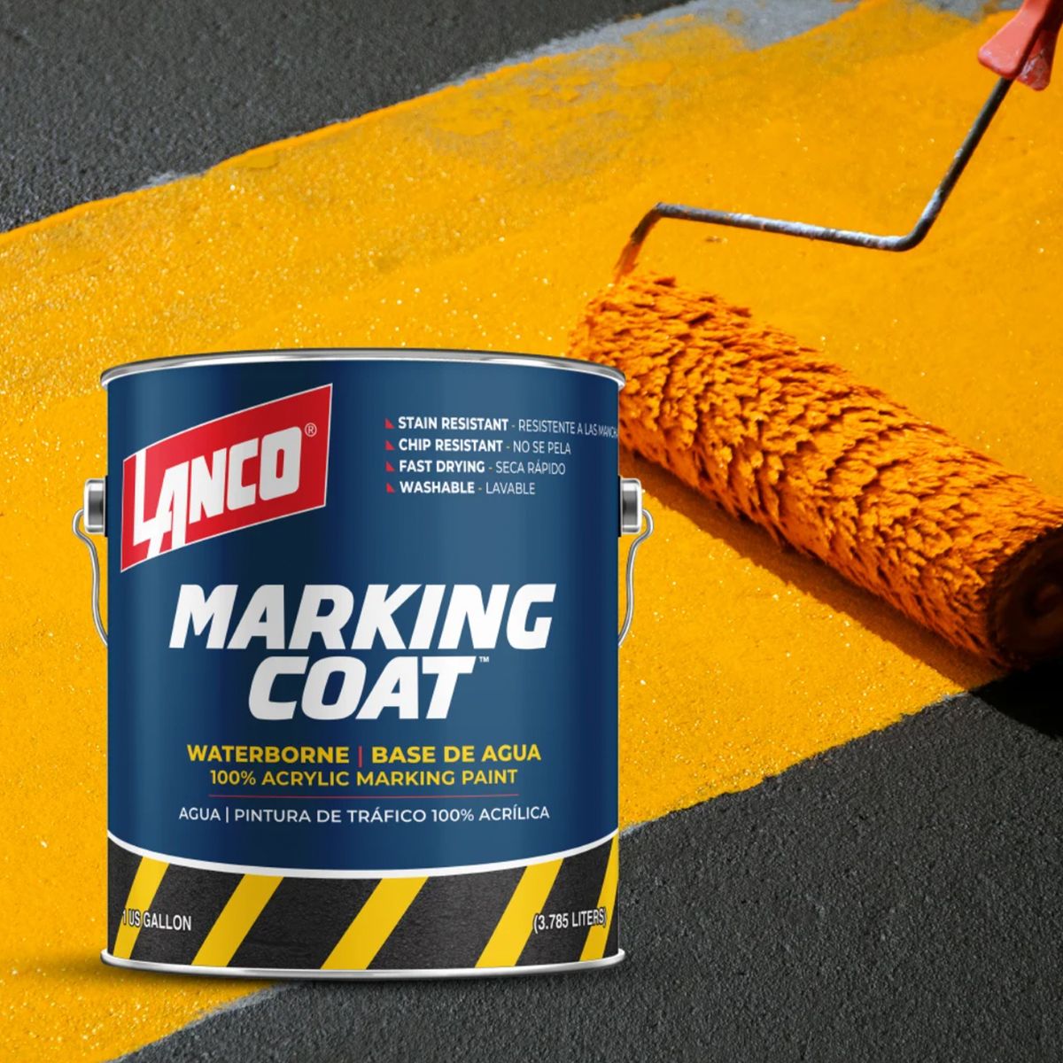 LANCO - Pintura de Demarcación Vial Lata 1 galón(es) Mate AMARILLO