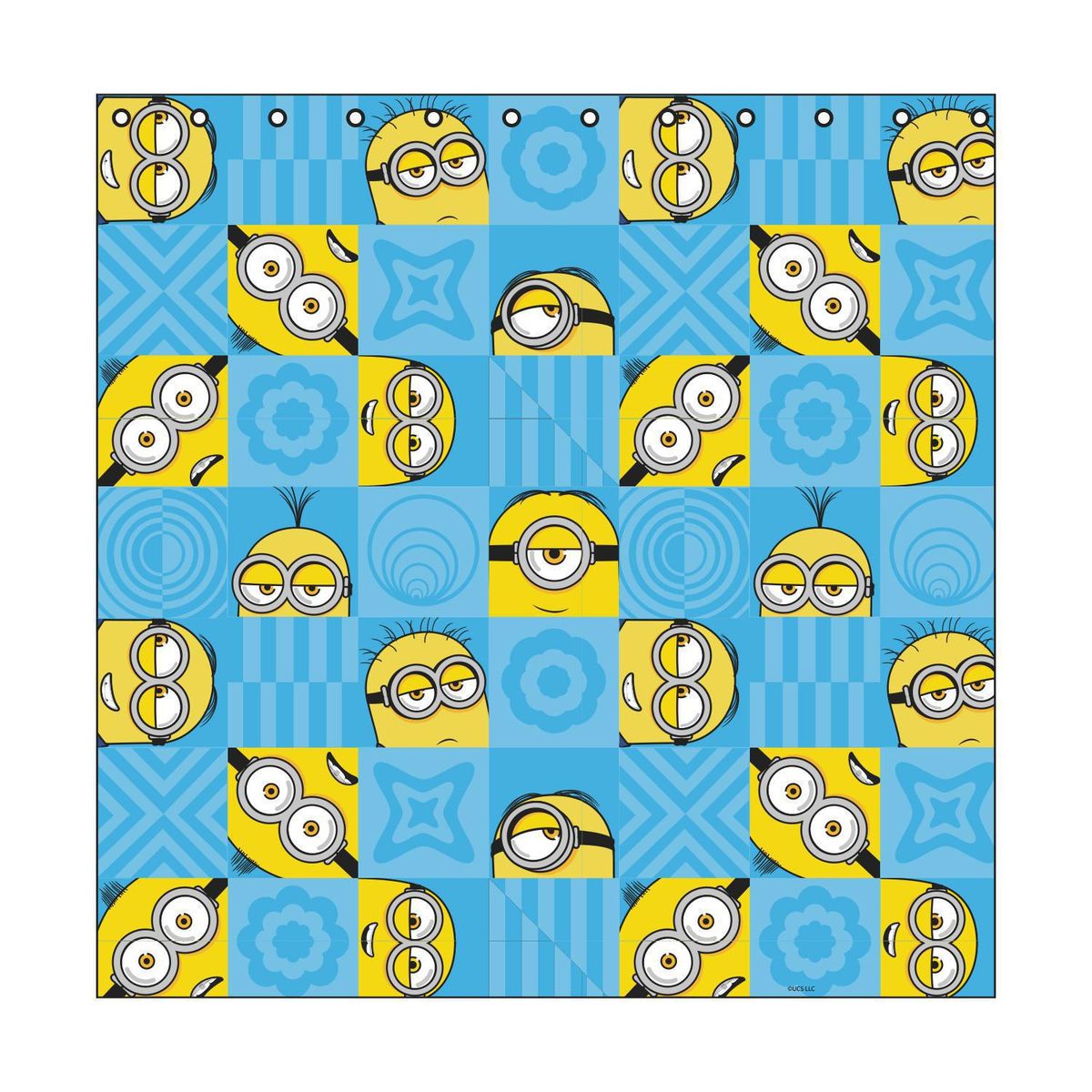 VAIS - Cortina de baño poliéster 180x180 cm Minions