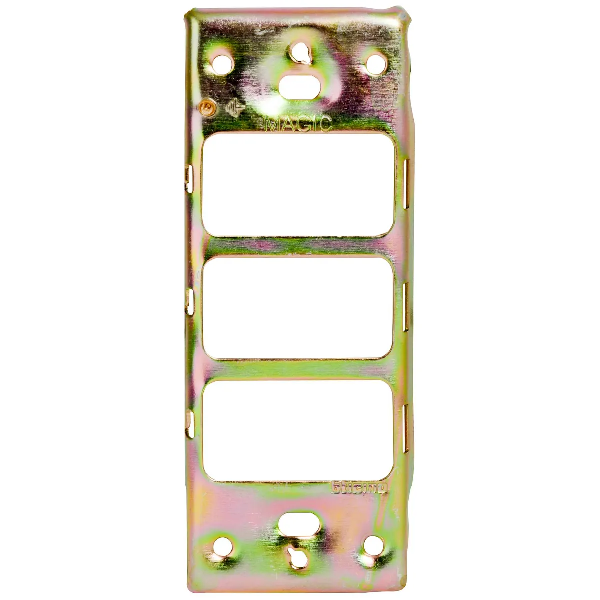 BTICINO - Soporte triple metálico para módulo Magic