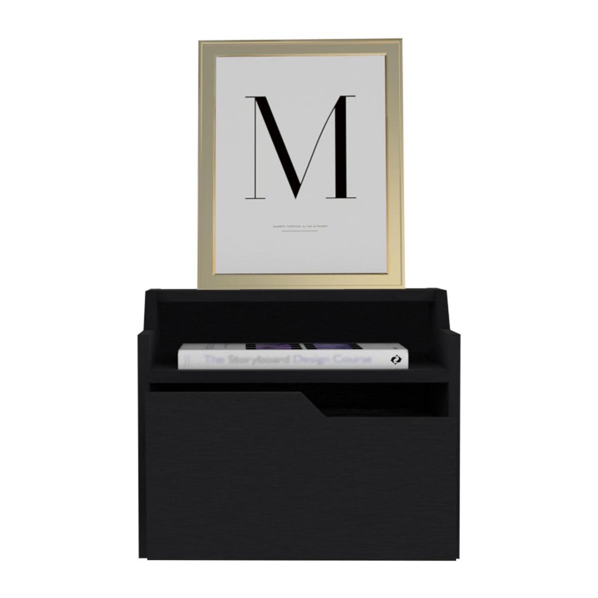 TUHOME - Velador 1 Cajón(es) Busan 40x33x34 cm Wengue