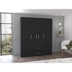 TUHOME - Clóset Eco 4 Puerta(s) 4 Repisa(s) 150.3x177.9x50.4 cm Wengué