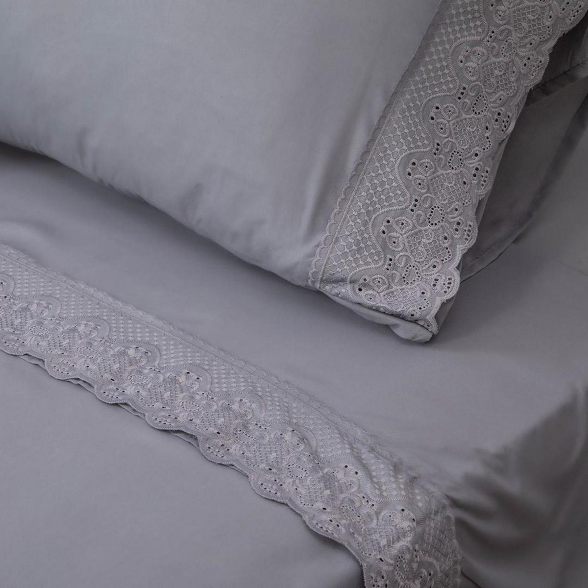 DORAL - Juego de Sábanas Broderie Santorini