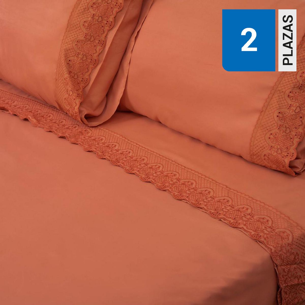 DORAL - Juego de Sábanas Broderie Santorini