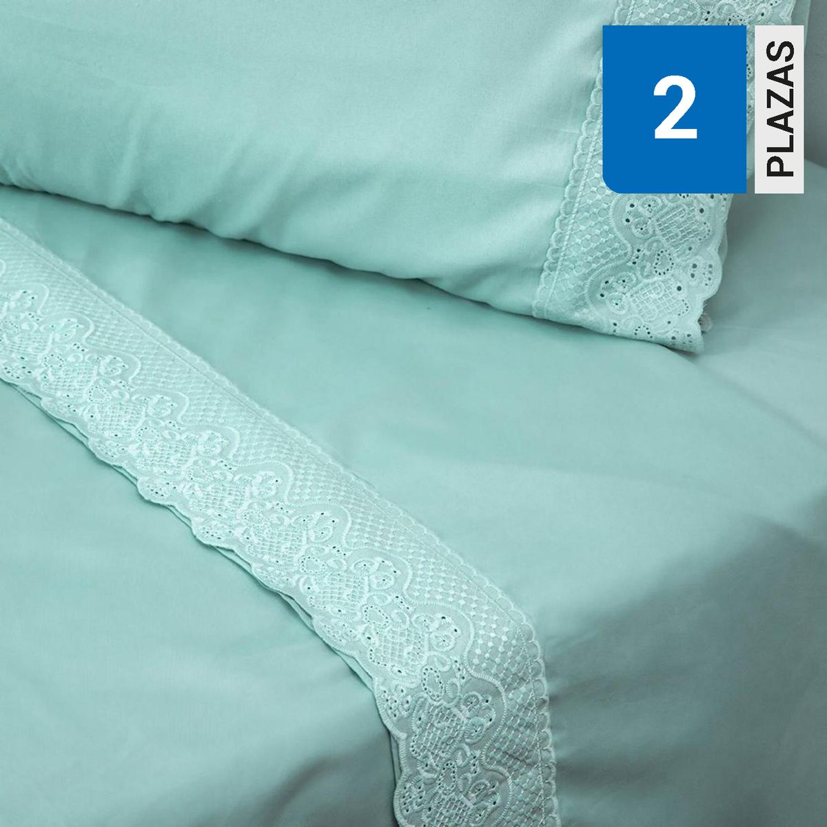 DORAL - Juego de Sábanas Broderie Santorini