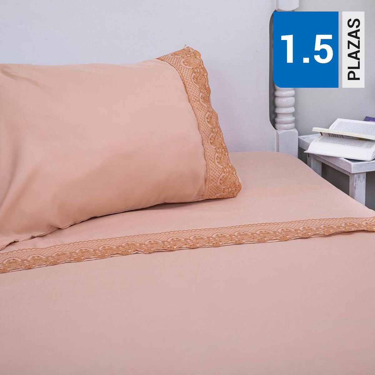 DORAL - Juego de Sábanas Broderie Santorini