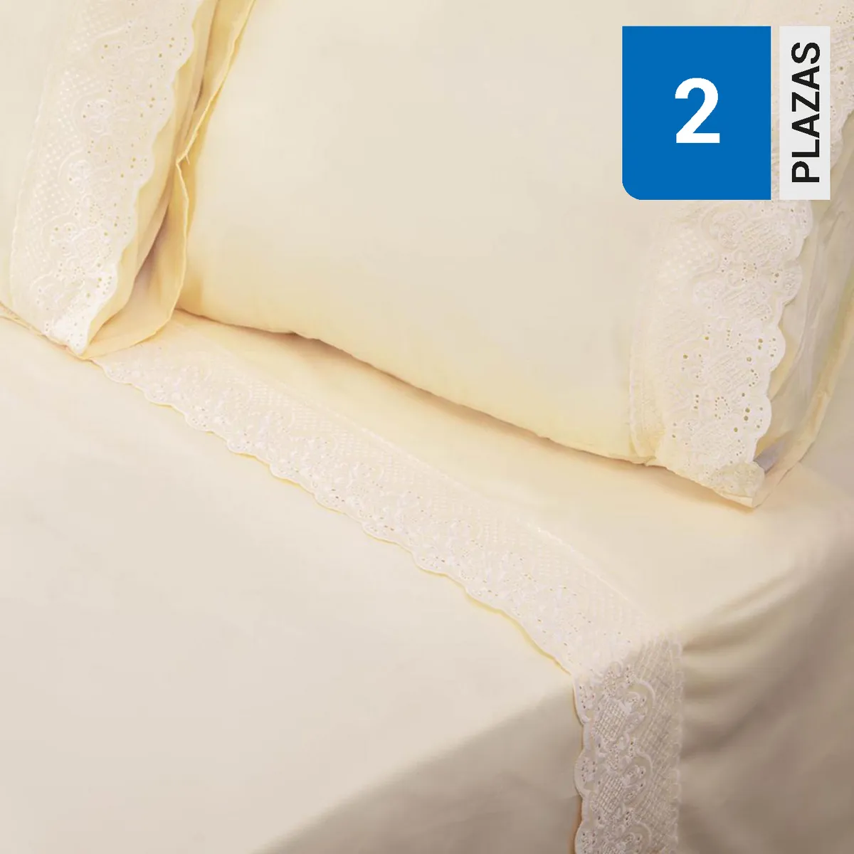 DORAL - Juego de Sábanas Broderie Santorini